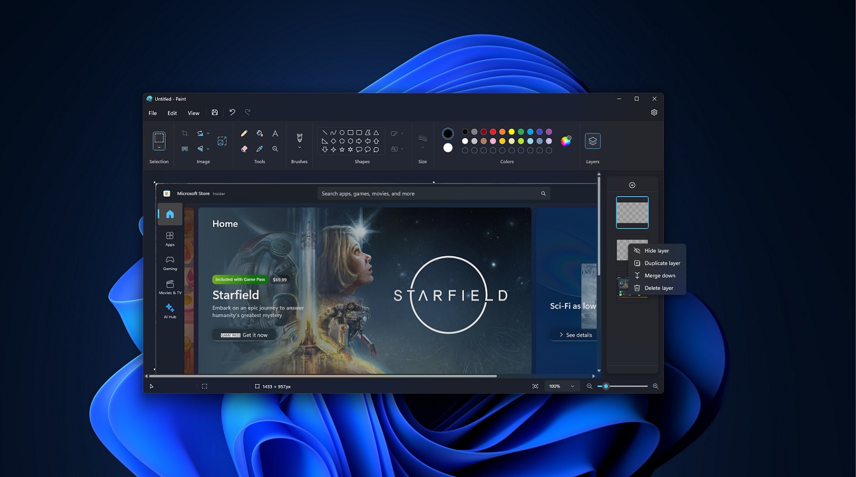 Hands-on Experience with Windows 11: Enhancing Paint with Photoshop-Esque Layers & Transparency Features