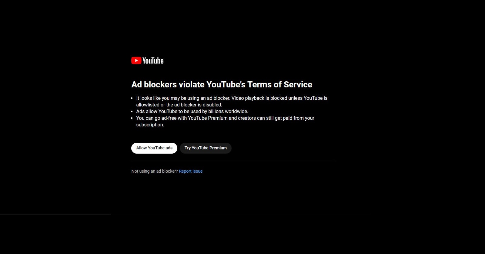 Google recognizes Microsoft Edge’s stringent protective features as an ad-blocker for YouTube on Windows 11.