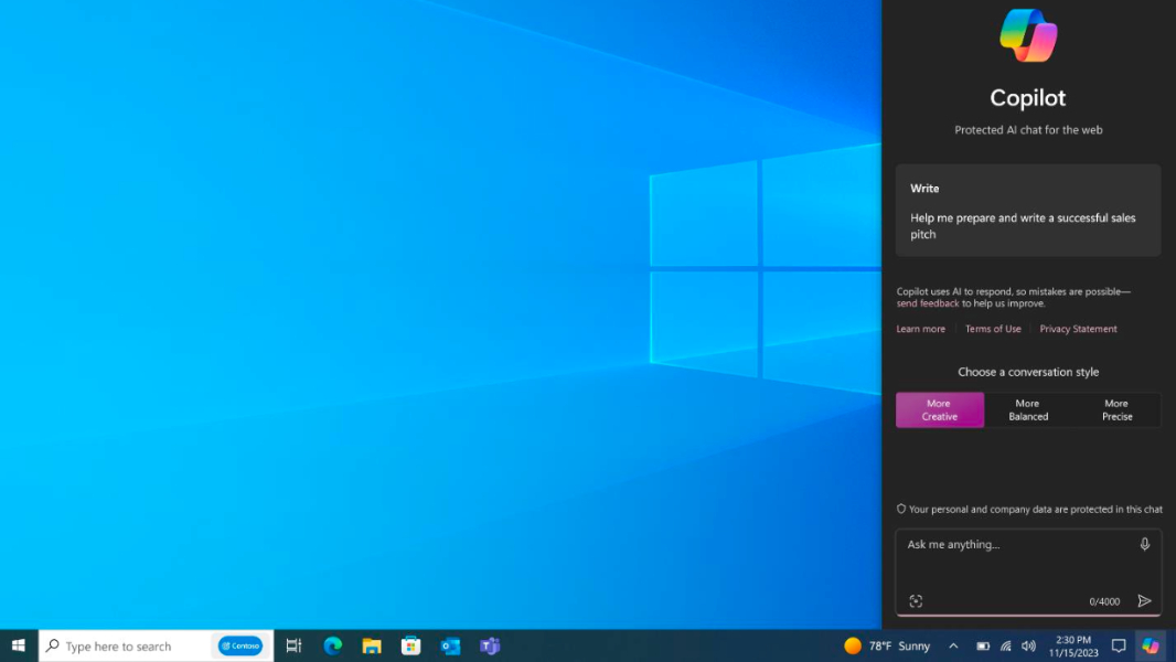Microsoft Introduces Copilot Assistant to Windows 10